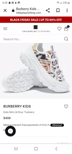 Burberry kids shoes