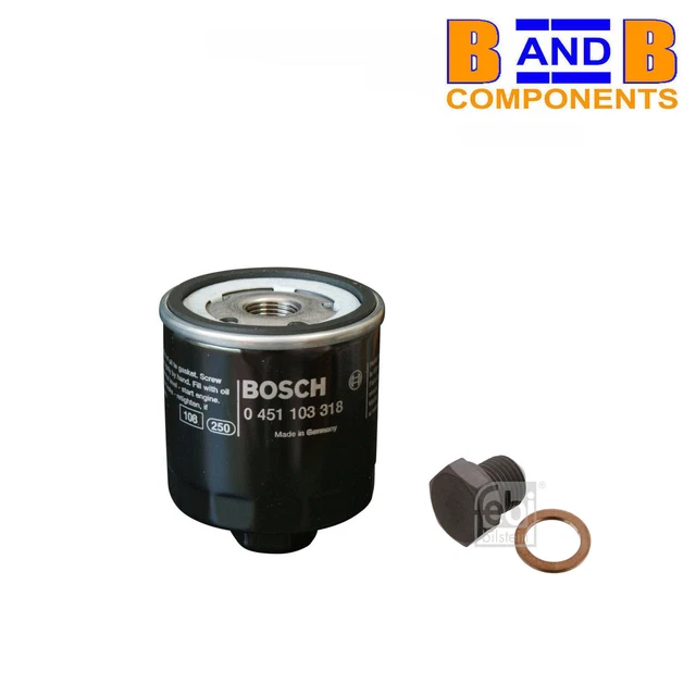 BOSCH OIL FILTER & SUMP PLUG WITH WASHER VW UP SEAT Mii SKODA CITIGO 1