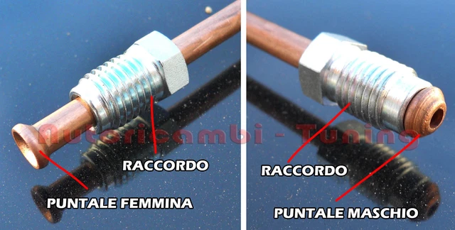 2 Tubi Freno In Acciaio Da 5 M Da 4,75 Mm, Con 20 Dadi M10 E 10