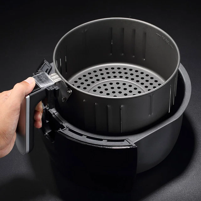 Set 4 Accessori Per Friggitrice Ad Aria Goodpejine Da 19 Cm: Stampo Silicone, Vassoio Pizza, Griglia Inox 304, 50 Carte Forno Per Cecotec, Moulinex, Philips