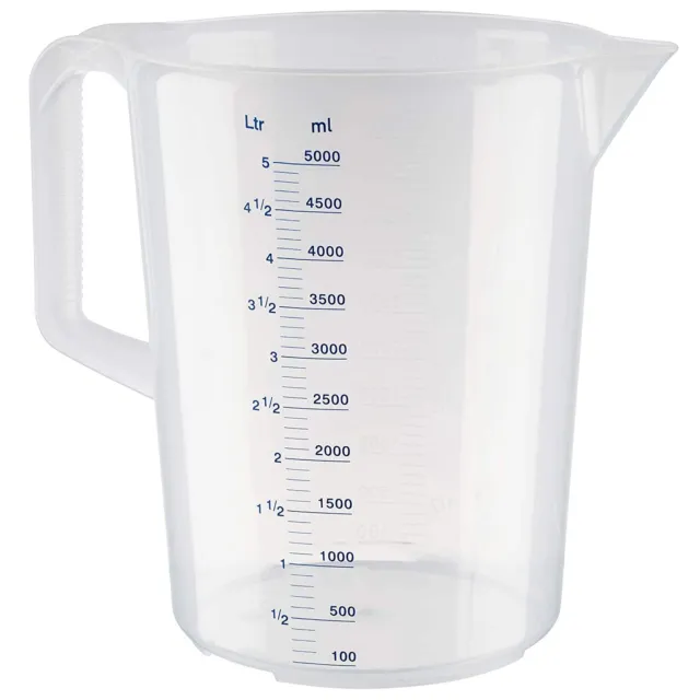 APS Messbecher 5,0 Liter transparent aus Polypropylen