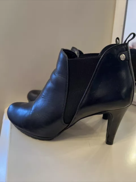 CLARK’S BLACK LEATHER Ankle Boots Size 8 £29.99 - PicClick UK
