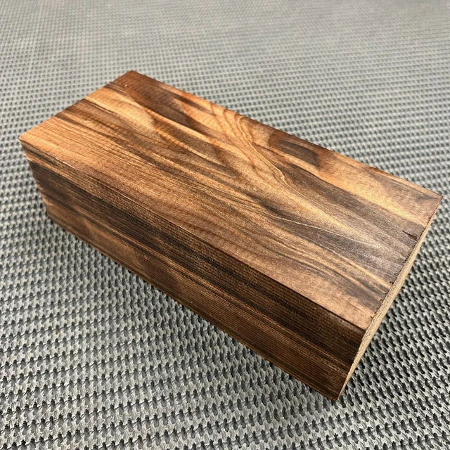 "Cuchillo de tallado R77 raro de crecimiento antiguo secoya oscuro bloque de madera mango 8"