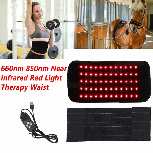 30W 660NM 850NM Near Infrared Red Light Therapy Waist Wrap Pad Belt ...