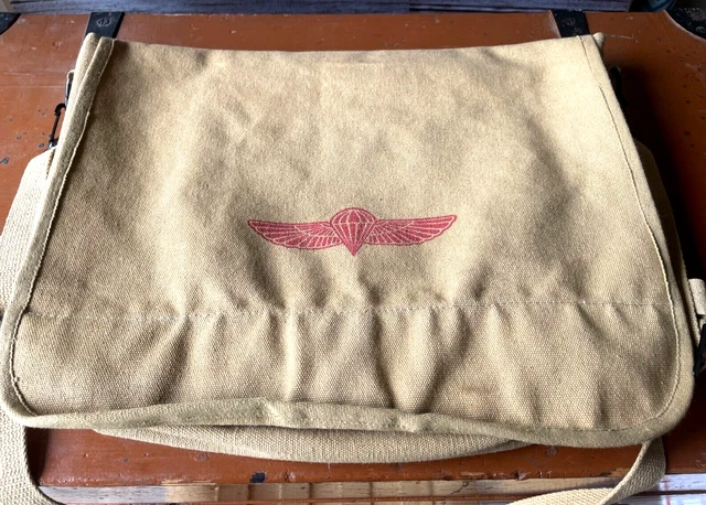 Rothco 8120 Canvas Israeli Paratrooper Khaki Hunting Shooting Shoulder Bag
