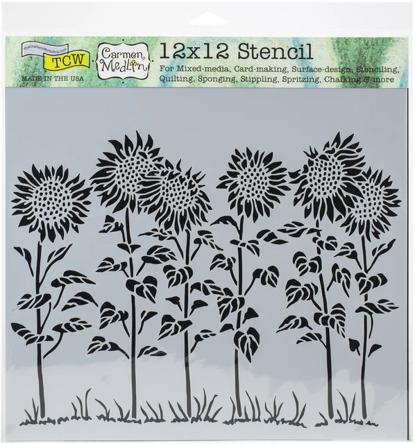 Plantilla Crafter's Workshop 12""X12""-Prado de girasol -TCW-863