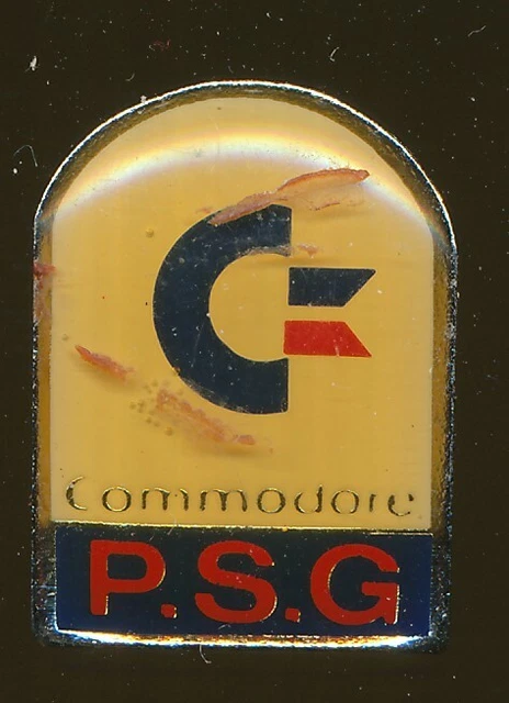PIN'S PSG PARIS Saint-Germain Annees 90'S - Modele Sponsor Commodore ...