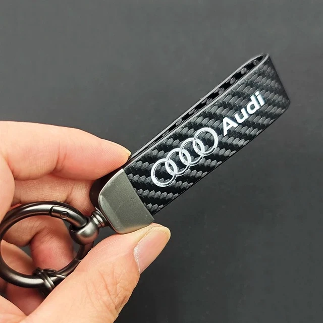 Étui à Clés Voiture En Fibre De Carbone Pour Audi - Pochette Portable élégante