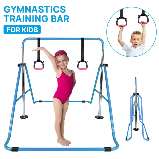 Gymnastics Training Bar Gym Kids Junior Horizontal Kips Bar Height Adjustable MU