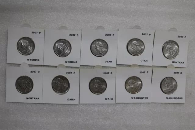 Usa Quarters From 2007 Collection B49 #1023