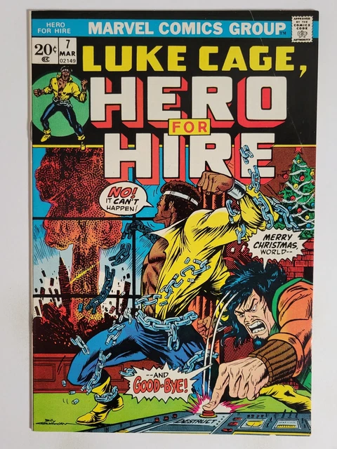 HERO for HIRE #7 (F/VF) 1973 GEORGE TUSKA ART! BRONZE AGE LUKE CAGE APPEARANCE