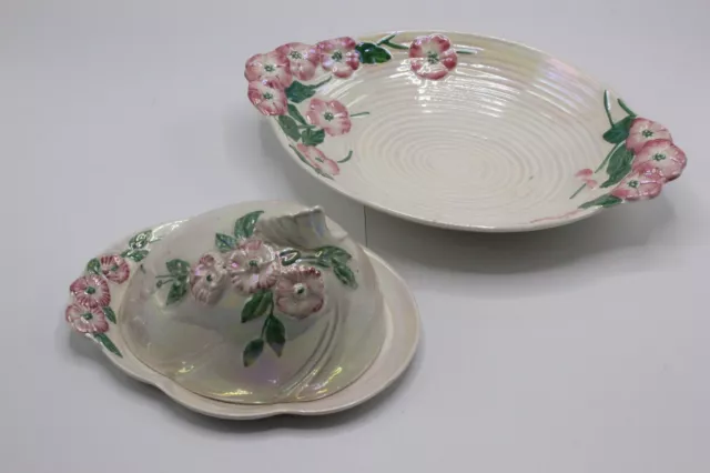 Mailing England Lustre Ware Floral Art Deco Dish Set