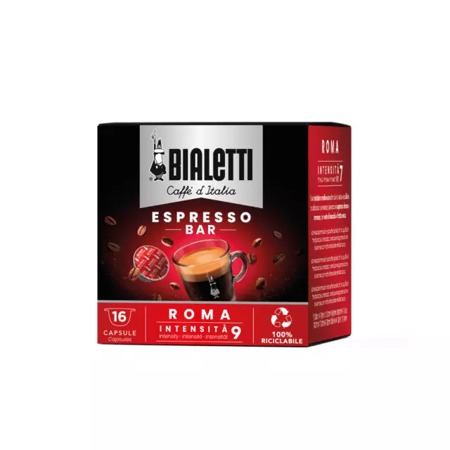 160 capsule Bialetti Caffè d'Italia Mokespresso Roma Gusto Intenso