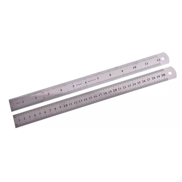METAL RULER Stainless Steel Straight Edge Drawing Cutting Non Skid B-ot 3