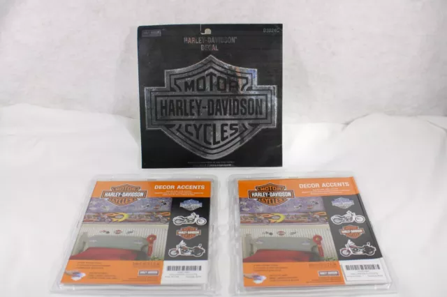 Harley Davidson Motorcycle logo 2004 vinyl decal stickers 1 large 24 small