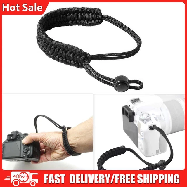 Nylon Camera Paracord Practical Ropes Men Women Camping Gear (Black)
