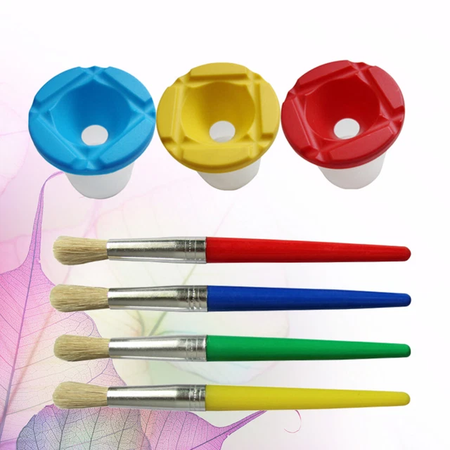 Lot De 6 Rouleaux De Peinture En Mousse Blanche Pour Enfants, Outils D