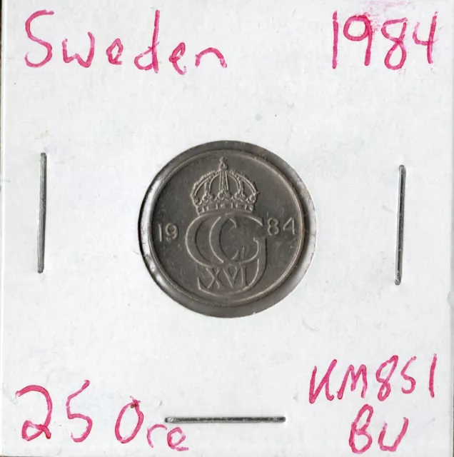 Coin Sweden 25 Øre 1984 KM851