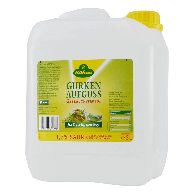 2,95 €/l) 2 Liter Hengstenberg Einmachmeister Gurken Aufguss Gurkenaufguss! 4008