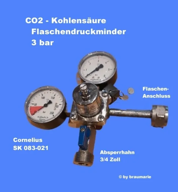 IMI Cornelius Flaschen- Haupt- Druckminderer für CO2 Kohlensäure