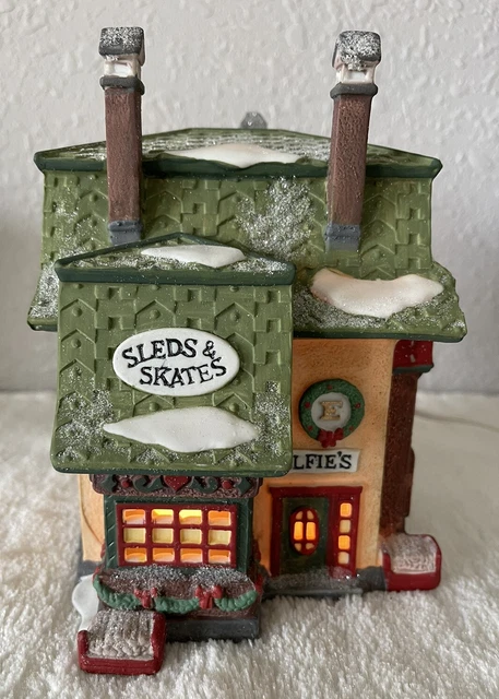 Department Dept 56 North Pole "Elfie’s Sleds and Skates" #5625-1  Box & Light  G