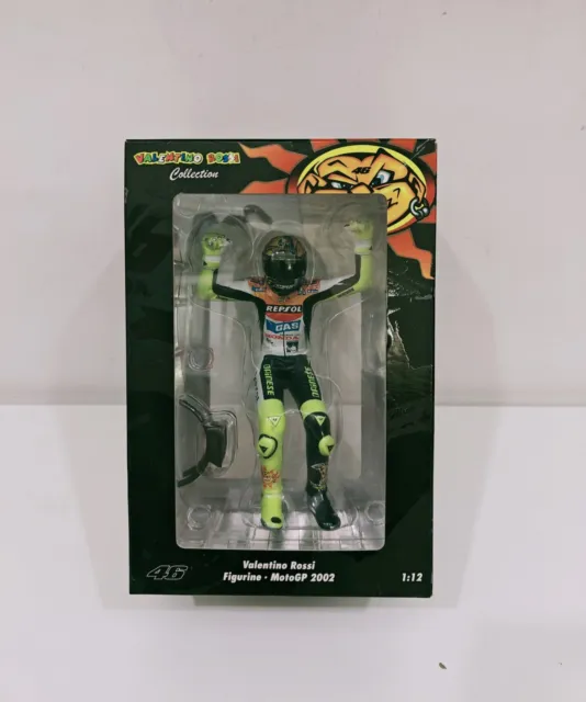 Minichamps 1:12 Scale Valentino Rossi 2002 World Champion Motogp 2002 Figure