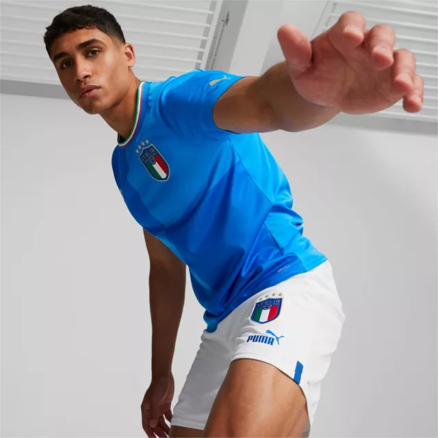 Maillot Course Homme PUMA Italie Bleu Ciel Figc Home Jersey Reproduction -