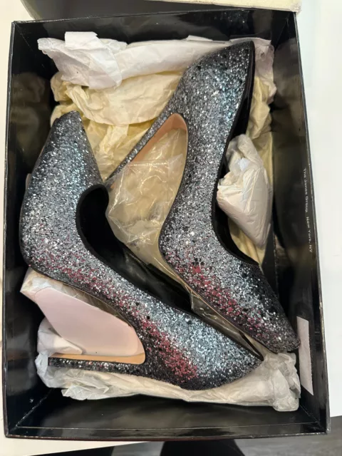 Rachel Roy Women’s Shoes Pumps Silver Glitter Gardner Pumps Heels Size 7.5 New 2