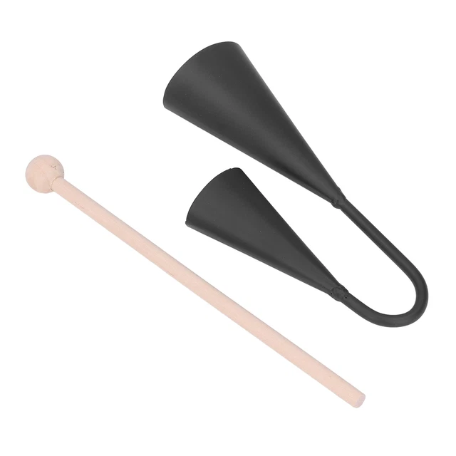 Deux Cloches Agogo Instrument De Percussion Traditionnel Latin Agogo Avec Bâton. 3