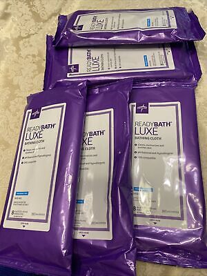 Limpieza de paños de baño antibacterianos Medline ReadyBath LUXE - 3 paquetes de 8