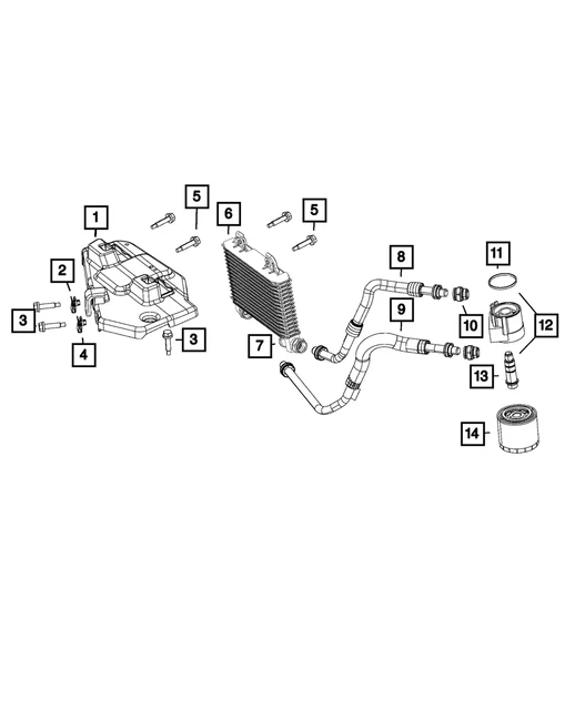 Genuine Mopar Oil Cooler Inlet Hose Supply 68304642AB