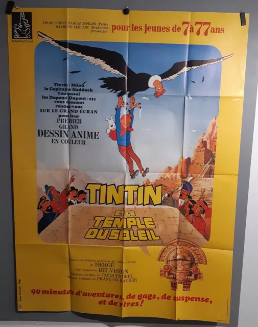 ..Affiche cinéma    TINTIN ET LE TEMPLE DU SOLEIL   1969