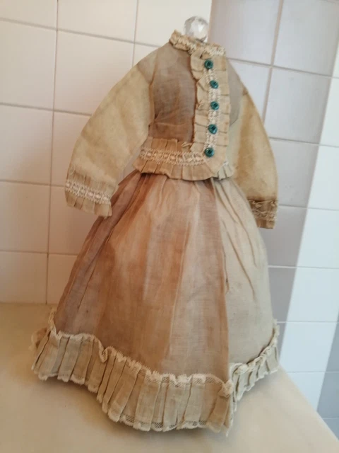 POUPÉE ANCIENNE XIXème TÊTE/COLLERETTE BISCUIT CORPS REMBOUR 280