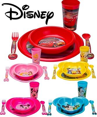 Kids 5 Piece Disney Breakfast Lunch Dinner Supper Plate Bowl Cup Children's Sets