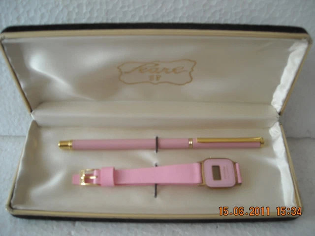 Parure 2 Pz Rosa Dorati Couvette "Pearl" Anni '80