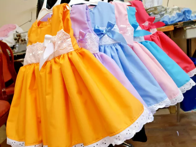 DREAM 0-8 years BABY GIRLS sleeveless twirly skirt summer lined dress colors