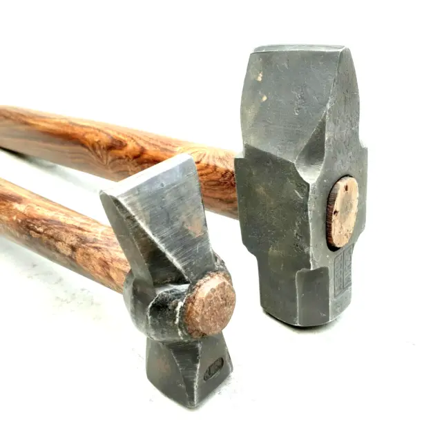 Heavy Iron Hammer Blacksmith Wooden SET OF 2 hammer New Best item