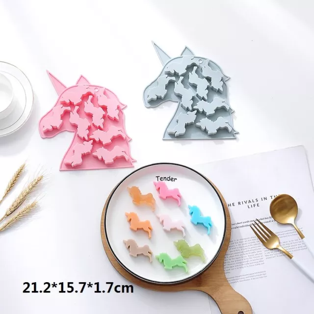 Silicone Unicorn Cake Decor Chocolate Mold Ice Tray Candy Biscuit Cookies Mould 2