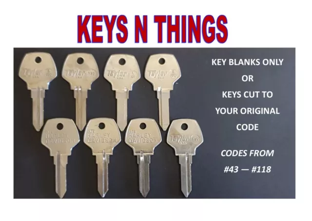 Harley Davidson Key Blanks Or Keys Cut To Your Original Code