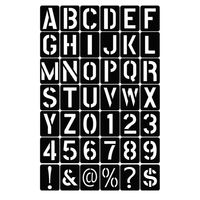 42PCS Letter Number Symbol Craft Hollow Stencil Stamping Embossing Template SZ