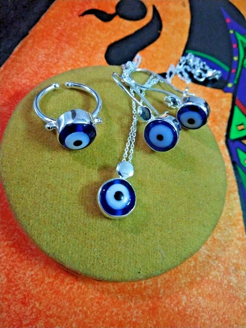 Pendentif Mauvais Œil Turc Bleu En Verre - Porte-Bonheur - Fait Main