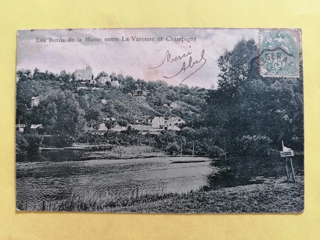 CPA 94 - LES BORDS DE LA MARNE between LA VARENNE and CHAMPIGNY written in 1905