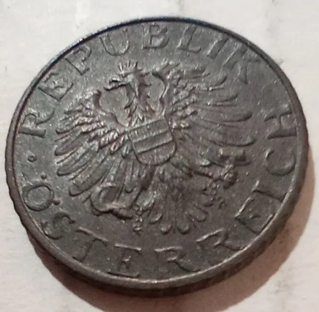 1955 Austria 5 Groschen KM#2875 Coin 2