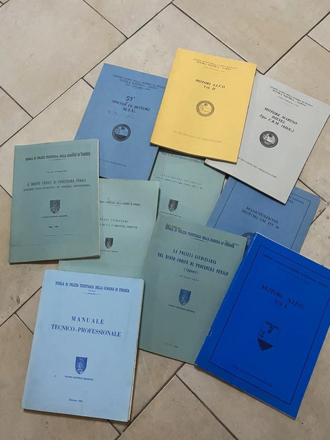 lotto 10 Libri vintage tecnici da studio GUARDIA DI FINANZA