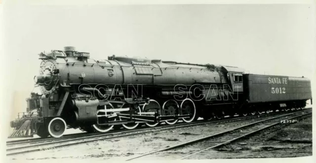 9GG870 AT&SF PHOTO 1940s/1950s SANTA FE RAILROAD 2-10-4 LOCO #5012