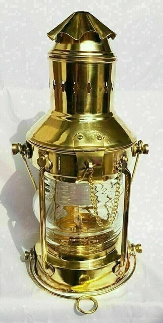 Nautische Öllampe aus Messing, maritime Schiffslaterne – Bootslichtlampe