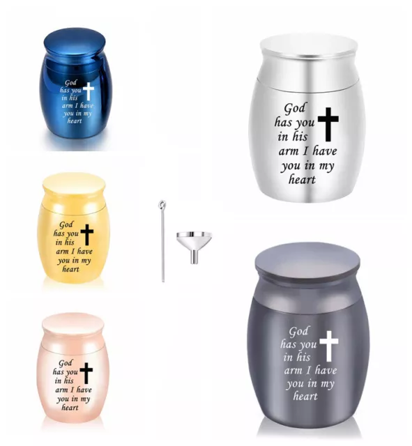 Mini Urn For Ashes Cremation Memorial Keepsake Container Jar Stainless Steel