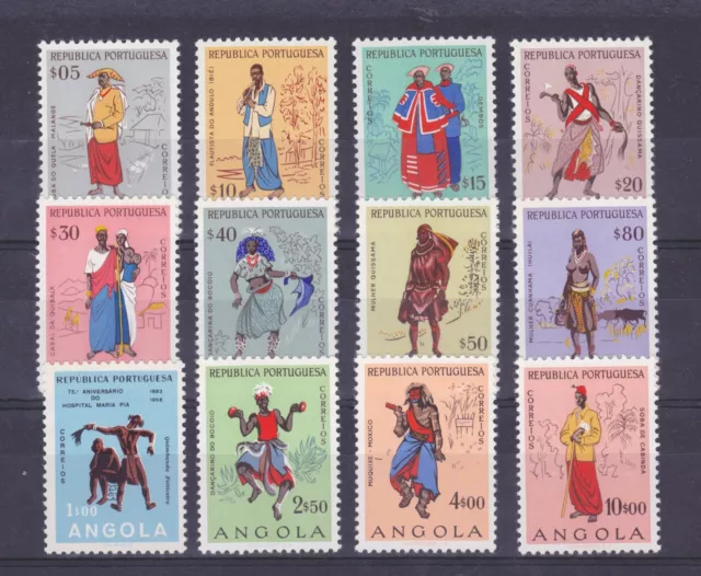 Portugal Angola 1957 Tribes, Costumes, Complete set VF MNH