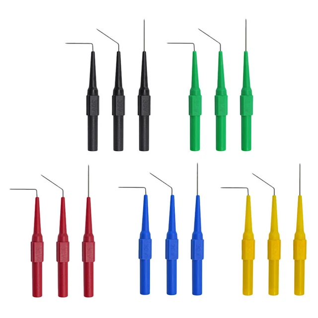 2pz Sonda per Perforare il Filo, Kit Sonda per Filo Clip per Perforare l'Isolamento Sonde Penetranti per Strumento per Piercing Filo Multimetro Tp81 per Test Voltmetro Termometro