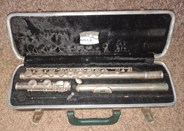 Vintage BUNDY Made by Selmer Elkhart Indiana Flute Instrument w/ Case USA